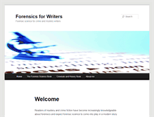 Tablet Screenshot of forensics4writers.com